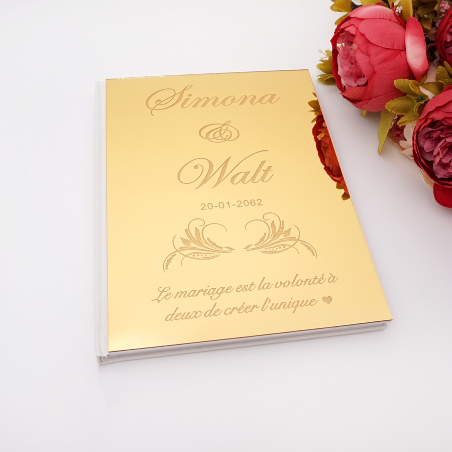 Personalized Guest Book - Buku Tamu tanda tangan pernikahan elegan