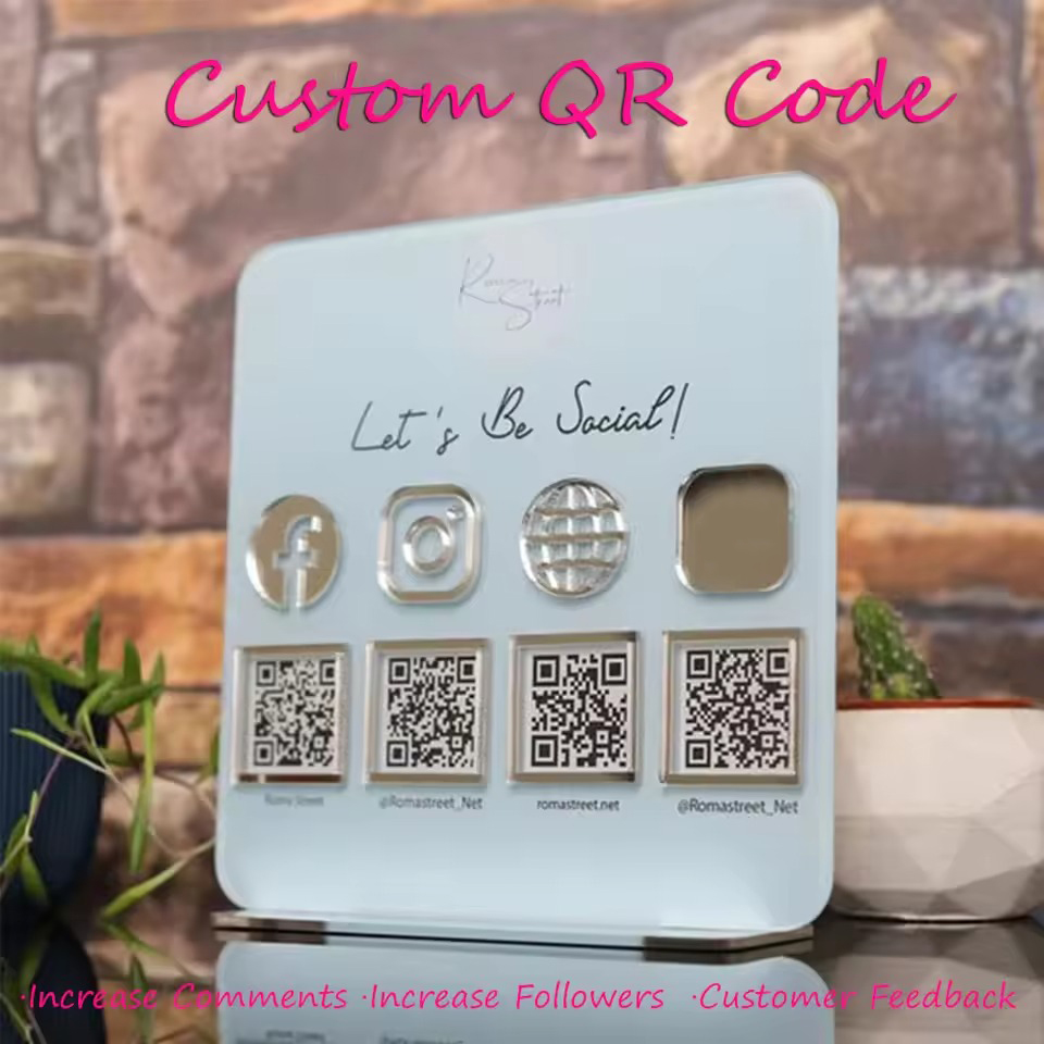 Wedding Solution - Kode QR Akrilik Personalisasi, Tampilan Stylish,