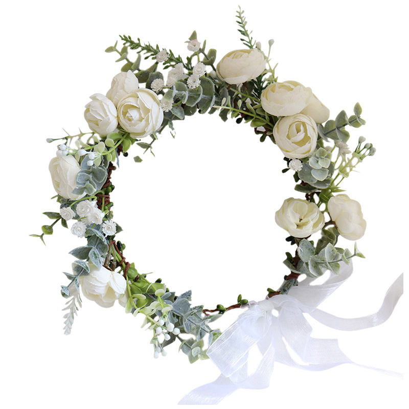 Baru Camellia Bunga Wreath Cro - Wedding Arch Flower ulasan dan harga