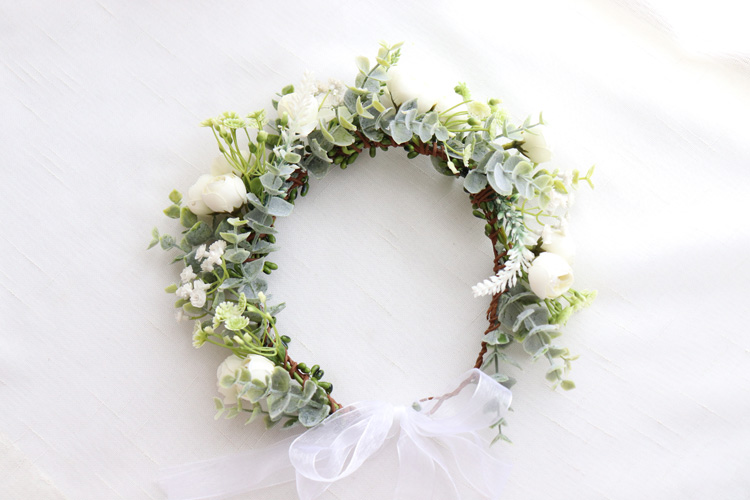 Baru Camellia Bunga Wreath Cro - Wedding Arch Flower ulasan dan harga