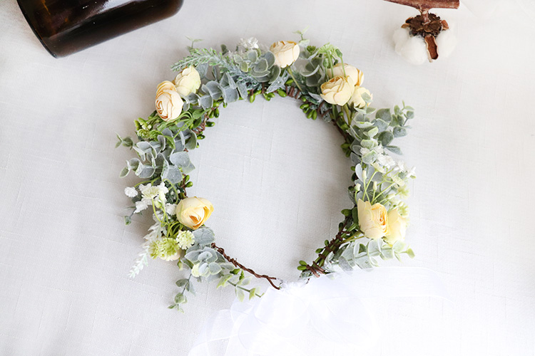 Baru Camellia Bunga Wreath Cro - Wedding Arch Flower ulasan dan harga