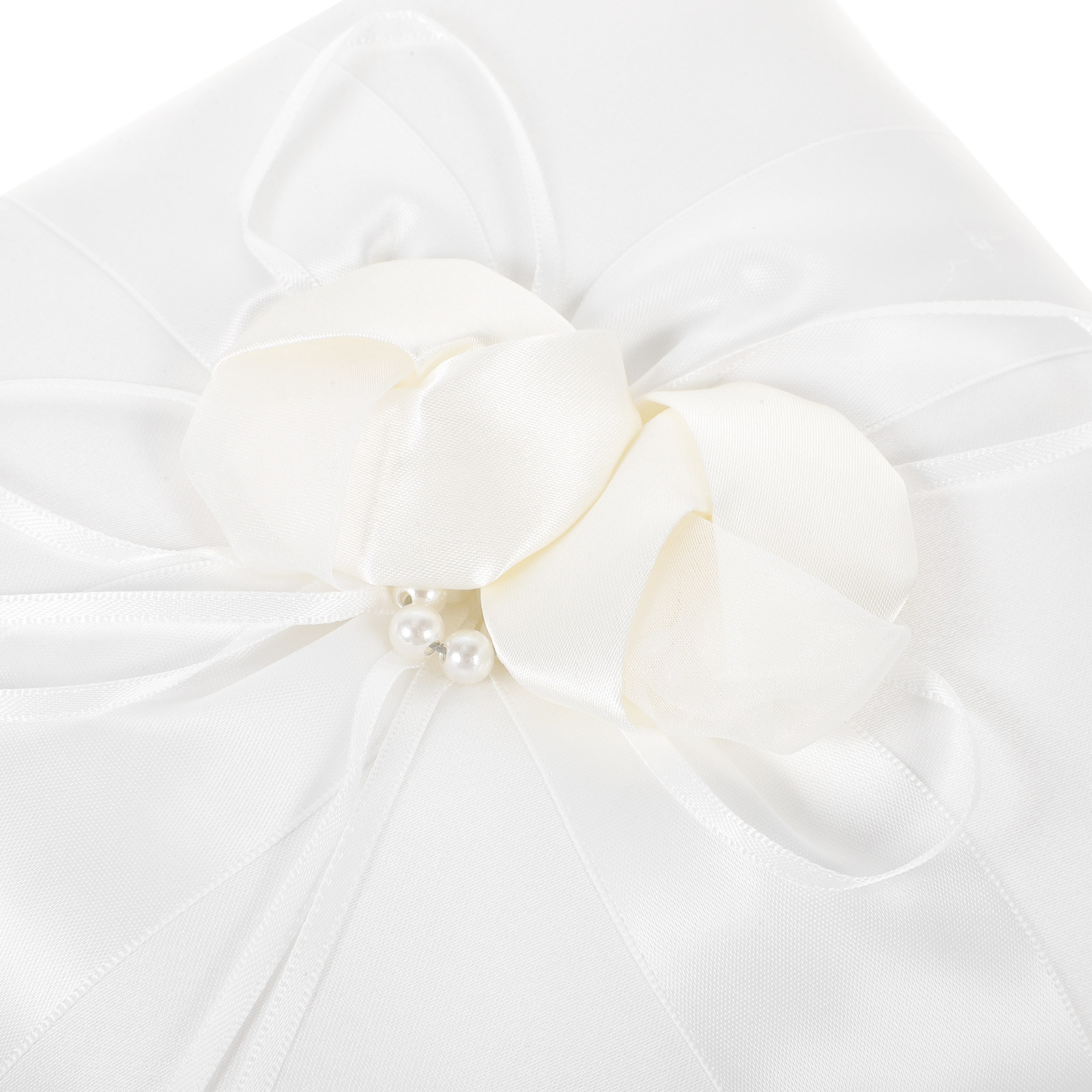 Bantal Cincin Satin Putih Eleg - Ring Bearer Pillow ulasan dan harga