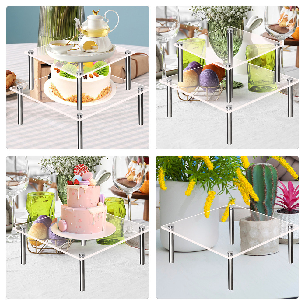 2Pcs Stand Display Kue Akrilik - Wedding Support ulasan dan harga