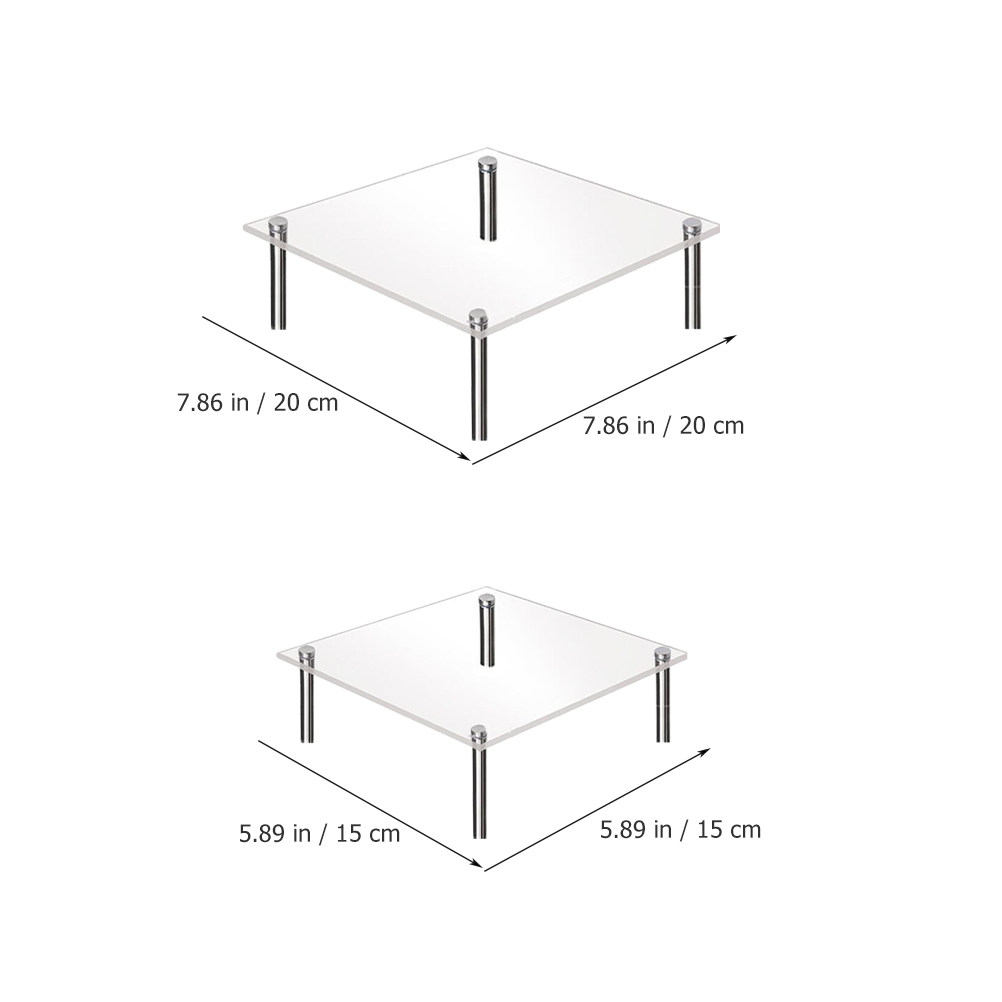 2Pcs Stand Display Kue Akrilik - Wedding Support ulasan dan harga