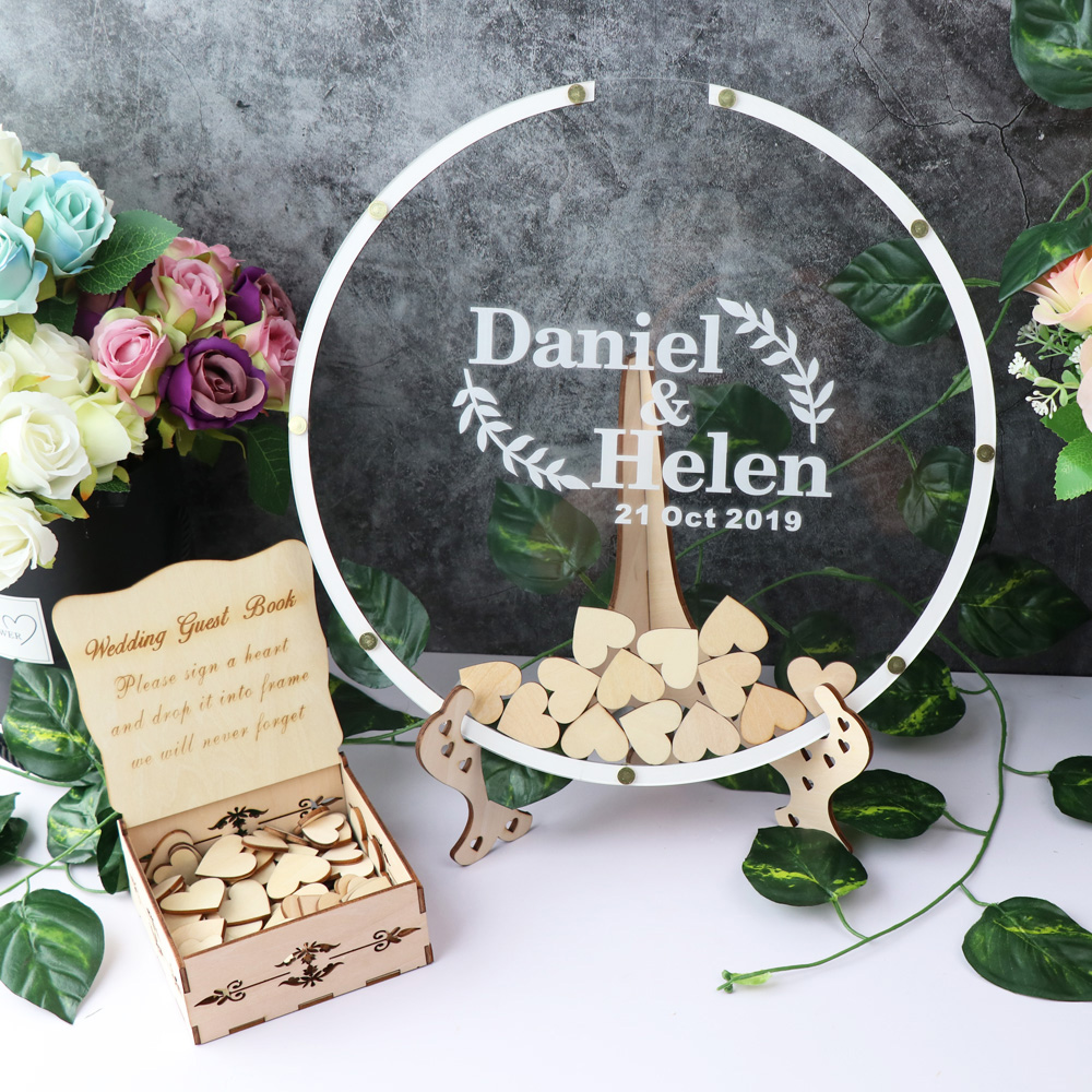 Pribadi Acrylic Round Buku Tam - Personalized Guest Book ulasan dan harga