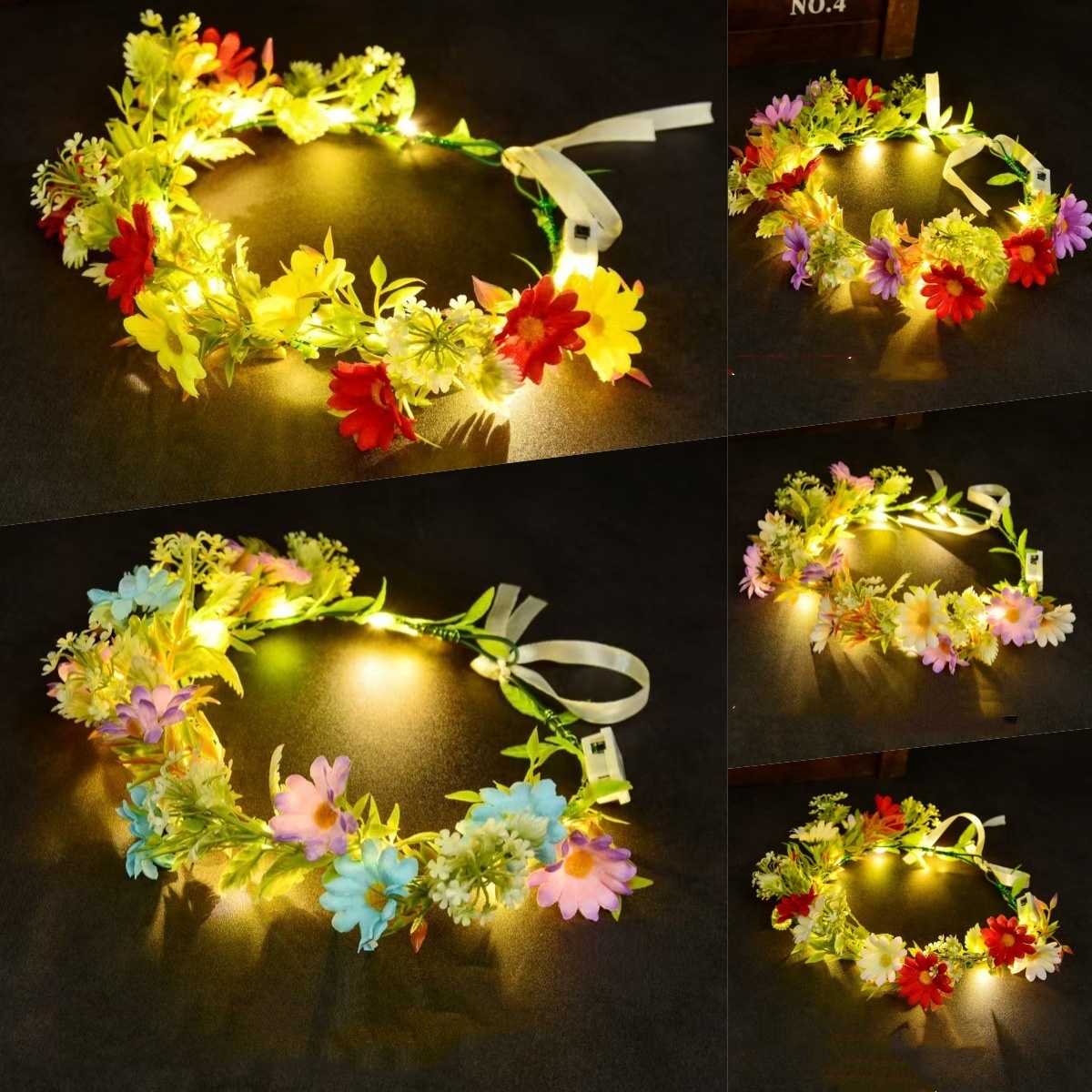 Mahkota Bunga LED Menyala, Hia - Wedding Arch Flower ulasan dan harga