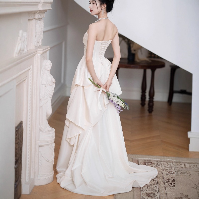 Gaun Pengantin Tanpa Tali Mode - Wedding Led ulasan dan harga