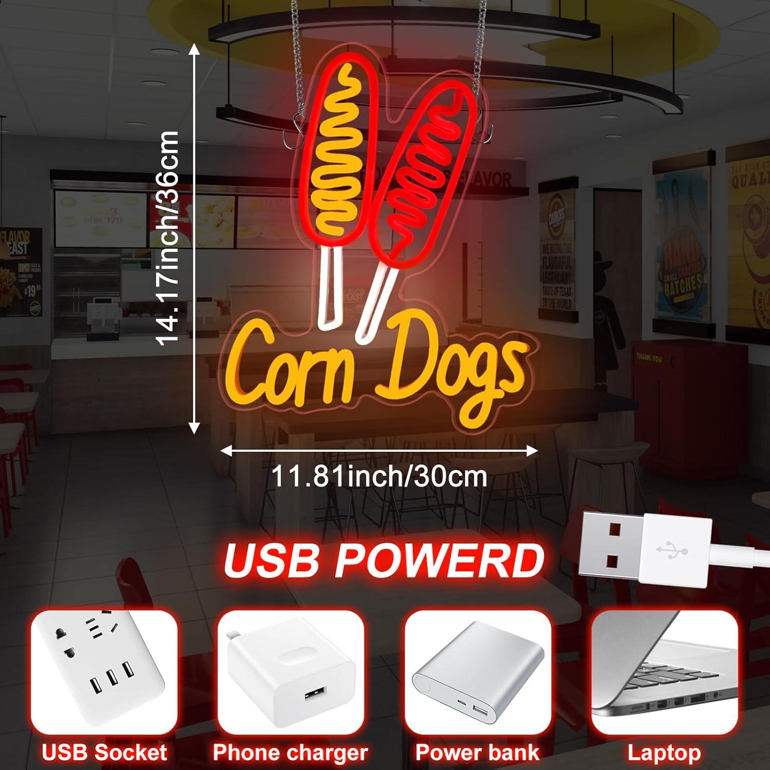 Lampu Neon LED Corn Dog USB ya - Wedding Led ulasan dan harga