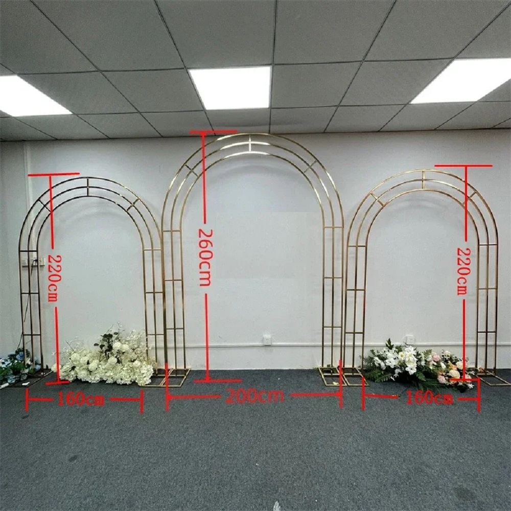 Stand Gapura Pernikahan Emas M - Wedding Decor Supply Store ulasan dan harga