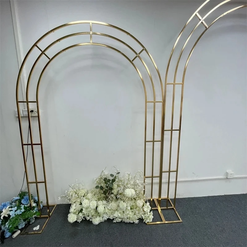 Stand Gapura Pernikahan Emas M - Wedding Decor Supply Store ulasan dan harga