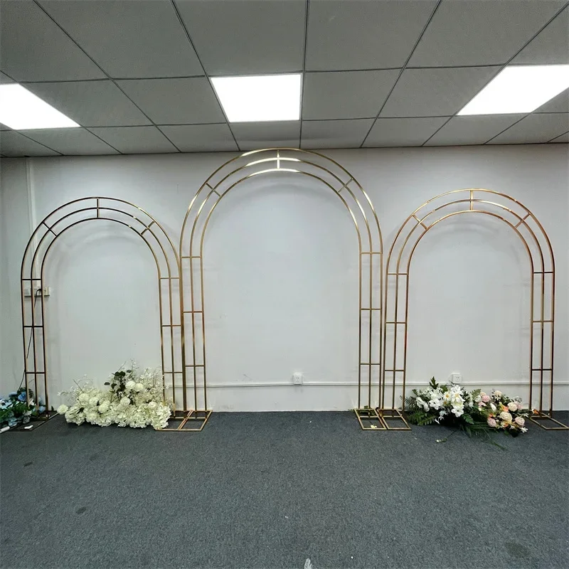 Stand Gapura Pernikahan Emas M - Wedding Decor Supply Store ulasan dan harga